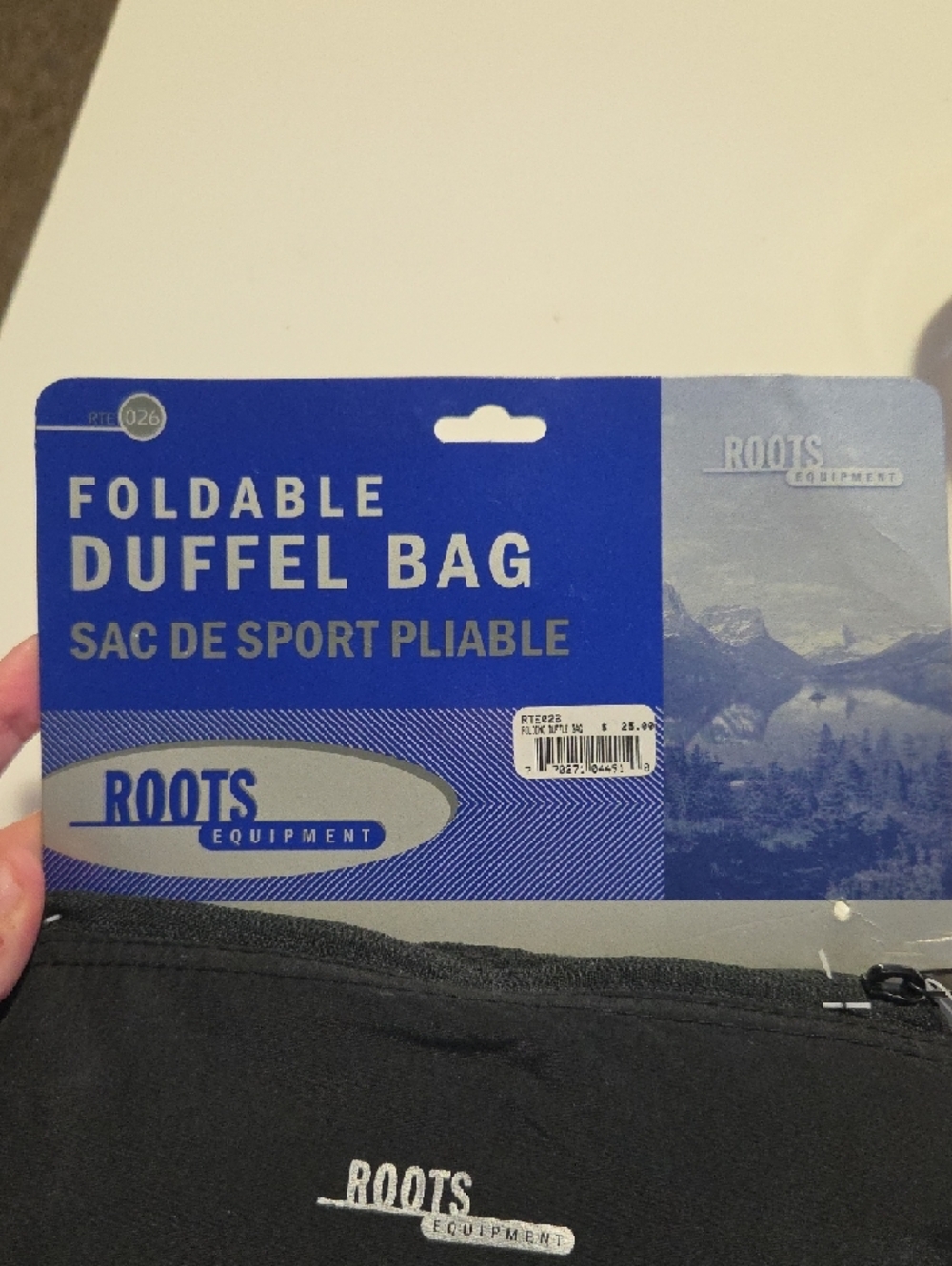 Roots Foldable Duffel Bag - Black - Picture 3 of 5